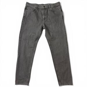 COS Regular Fit Tapered Leg Jeans Mens Actual Size 34x30 Gray Mid Rise